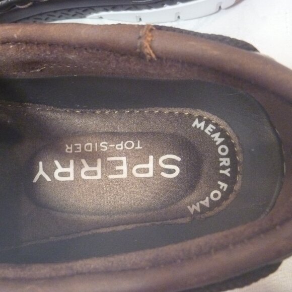 New Sperry Tarpon Ultralite 2-Eye Boat Shoes Brown Leather Men 8 M Top Sider - Picture 7 of 15